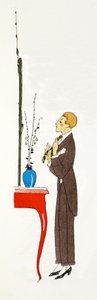 Sidste minuts justeringer inden du går ud (pochoir print) af Umberto Brunelleschi