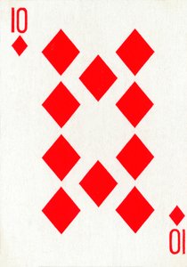 10 diamanter fra et sæt Goodall & Son Ltd. spillekort, c1940 af Unbekannt