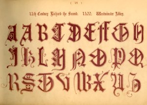 14. århundrede. Richard den Anden. 1400. Westminster Abbey, 1862 af Unbekannt