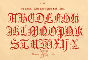16. århundrede. Albert Durers bønnebog. Stor, 1862 af Unbekannt