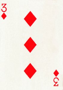 3 diamanter fra et sæt Goodall & Son Ltd. spillekort, c1940 af Unbekannt