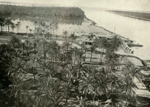 En britisk stilling ved floden Tigris, 1919. af Unbekannt