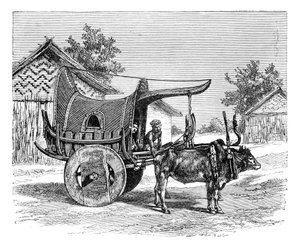 En burmesisk vogn, Burma Myanmar, 1895 af Unbekannt