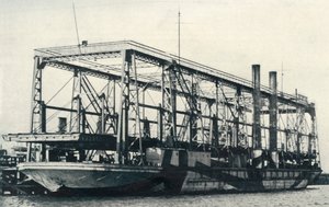 En flydende jernbane, 1922. af Unbekannt