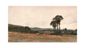 En høstscene - en udendørs skitse, c1900. af Unbekannt