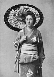 En japansk dame i vandrekostume, 1902 af Unbekannt