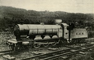 Et lokomotiv fra Ravenglass og Eskdale Railway, c1930. af Unbekannt