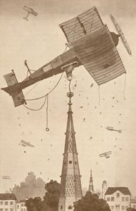 A Loop-the-Looper i dyb tankegang, der klør sig i hovedet over et vanskeligt problem, 1927 af Unbekannt