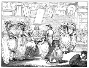 A Milliners Shop, 1787 af Unbekannt