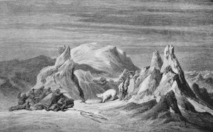 A Party from the Tegetthoff Encounters A Bear, c1876, 1928 af Unbekannt