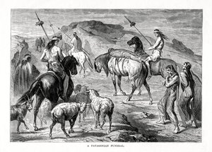 En patagonsk begravelse, 1877 af Unbekannt
