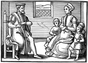 En puritansk familie, 1563 af Unbekannt
