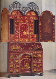 A Red Lacquer Cabinet, c1685, 1936 af Unbekannt