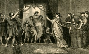 Et romersk bryllup. - Brudenes hjemkomst, 1881. af Unbekannt