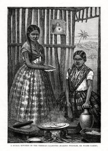 Et landligt køkken i Tierras Calientes, Mexico, 1877 af Unbekannt
