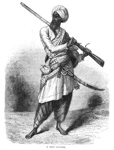En sikh-soldat, c1880 af Unbekannt