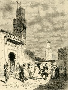 En gade i Fez, 1890. af Unbekannt