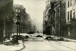En gade i Lille, 1919. af Unbekannt