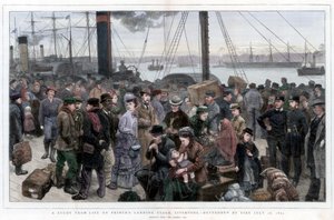 En undersøgelse fra livet på Princes Landing Stage, Liverpool - ødelagt af brand 28. juli 1874 af Unbekannt
