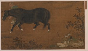 En tatar, hans hest og udstyr, Ming-dynastiet, 1368-1644. af Unbekannt