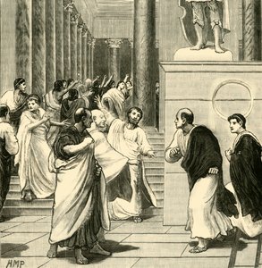 En tumult i Forum i Rom, 1890. af Unbekannt