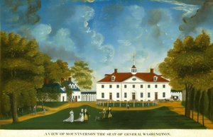 Udsigt over Mount Vernon, 1792 eller senere. af Unbekannt
