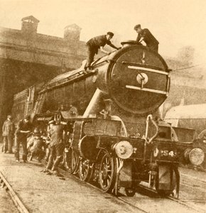 En vask og børste op for den flyvende skotte., c1930. af Unbekannt
