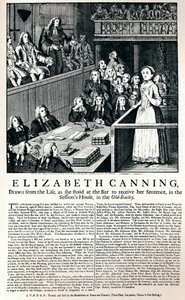 En bredside af 1754, der rapporterer om sagen om Elizabeth Canning, 1915 af Unbekannt