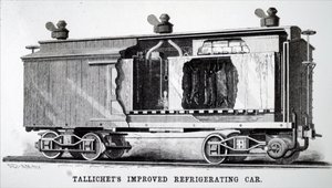 En kølet lager kølet jernbanevogn af Unbekannt