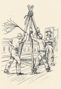 En dømt, der bliver pisket med en kat-på-ni-haler, 1834, 1984 af Unbekannt