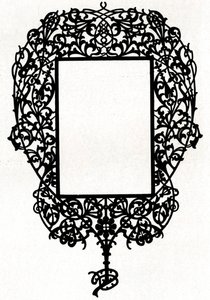 Et design til en billedramme med titlen Armiger, 1898. af Unbekannt