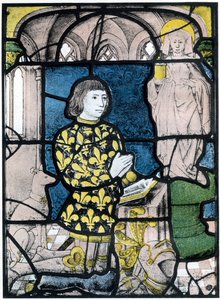 En ridder de Bernemicourt ved hans orisons foran et billede af St Mary Magdalene, c1500, 1924 af Unbekannt