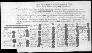 Et brev vedrørende Charles Stuart, Bonnie Prince Charlie, 1700-tallet af Unbekannt
