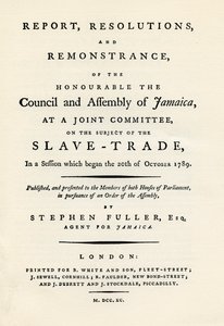 En remonstration af emnet slavehandel, 1789 1965 af Unbekannt