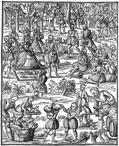 En kongelig skovtur, 1575, 1910 af Unbekannt