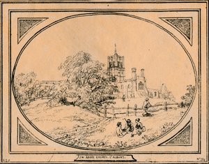 Abbey Church, St. Albans, 1782 af Unbekannt