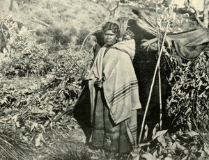 Aboriginal kvinde med barn, 1901. af Unbekannt