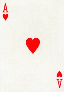 Ace of Hearts fra et sæt Goodall & Son Ltd. spillekort, c1940 af Unbekannt