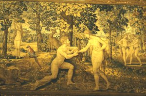 Adam og Eva. Fristelsen, c16. århundrede, 20. århundrede af Unbekannt