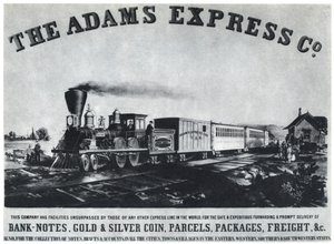 Adams Express Company-annonce, c1860