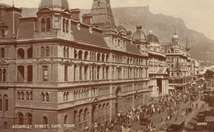 Adderley Street, Cape Town, begyndelsen af det 20. århundrede. af Unbekannt