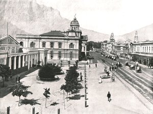 Adderley Street, med Commercial Exchange og Standard Bank, Cape Town, Sydafrika, 1895. af Unbekannt