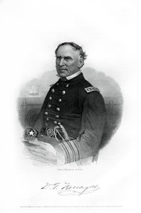 Admiral David Farragut, US Navy officer i den amerikanske borgerkrig, 1862-1867 af Unbekannt