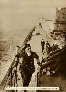 Admiral Jellicoe ombord på HMS Iron Duke, 1914, 1935. af Unbekannt