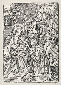 Kongernes tilbedelse, ca. 1500. af Unbekannt