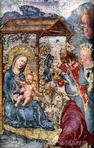 Tilbedelse af de tre konger, c1360 1955 af Unbekannt
