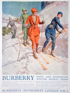 Annonce for Burberry vintersportskjole, 1927 af Unbekannt