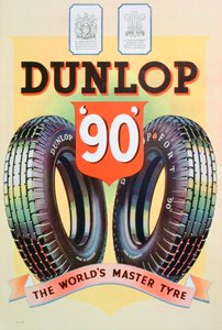 Annonce for Dunlop 90 dæk, 1935 af Unbekannt