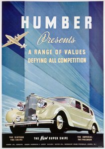 Annonce for Humber-biler, 1938 af Unbekannt