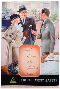 Annonce for Lockheed-bilbremser fra Automotive Products fra Leamington Spa, 1937 af Unbekannt